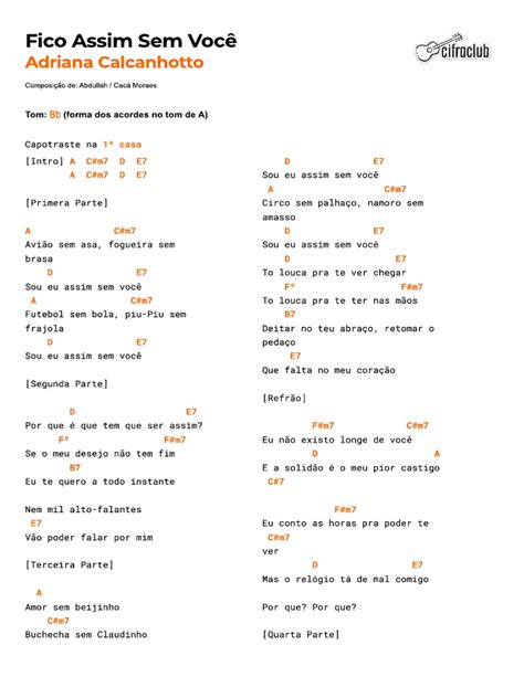 voce cifra|fico assim sem você cifra.